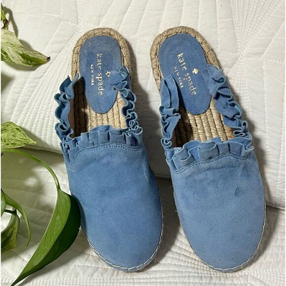 🎉HP🎉NWOT Kate Spade Laila “Blue Bird” Mules - Picture 1 of 12